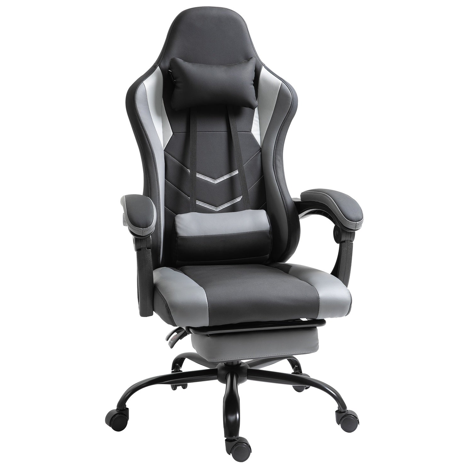 Ergonomisk spelstol, justerbart nackstöd & svankstöd