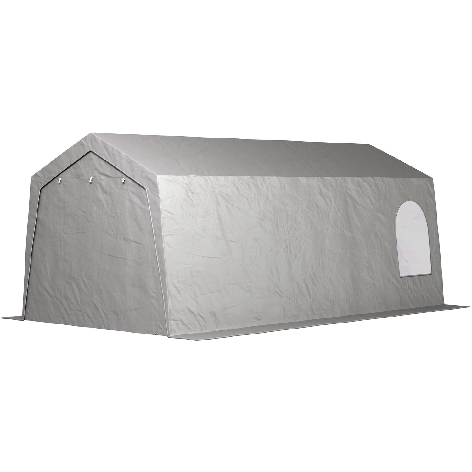 Vattentätt utomhusgaragetält – 300x600x250 cm, ljusgrå
