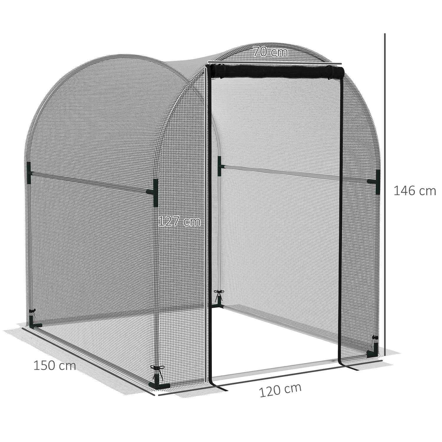 Hagenot Plantevern Teltdør Insektbeskyttelse Stål Sort 1,2X1,5X1,5M