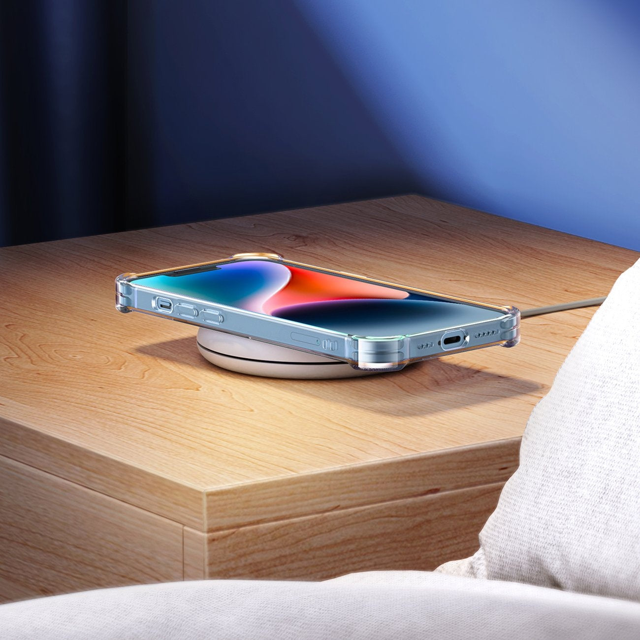 Gelfodral för iPhone 14 Plus med förstärkta hörn Skyddsfodral genomskinligt