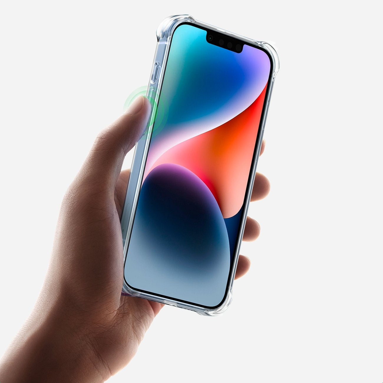Gelfodral för iPhone 14 Plus med förstärkta hörn Skyddsfodral genomskinligt