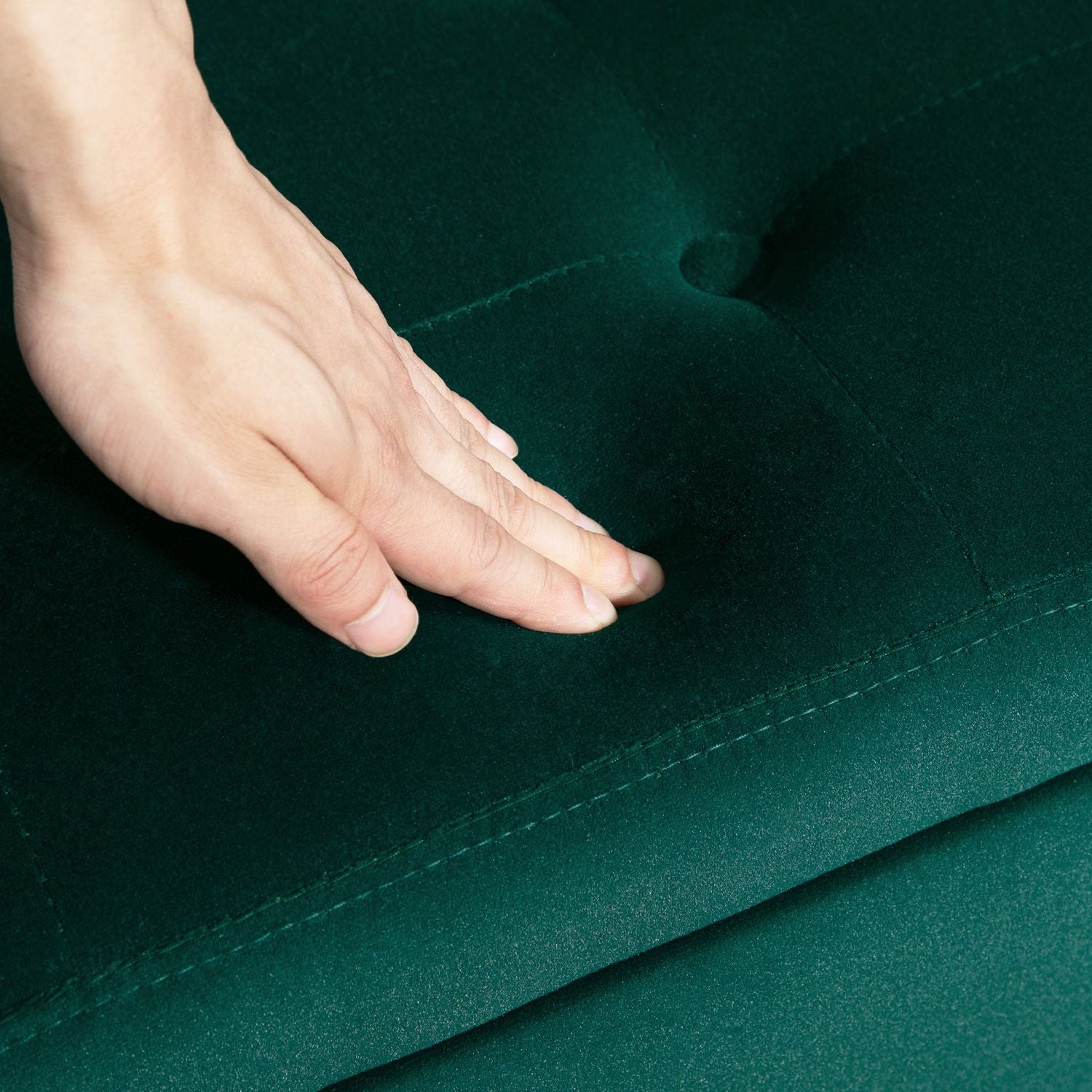 Green Velvet Förvaringsbänk med armstöd – 107 x 42 x 65 cm