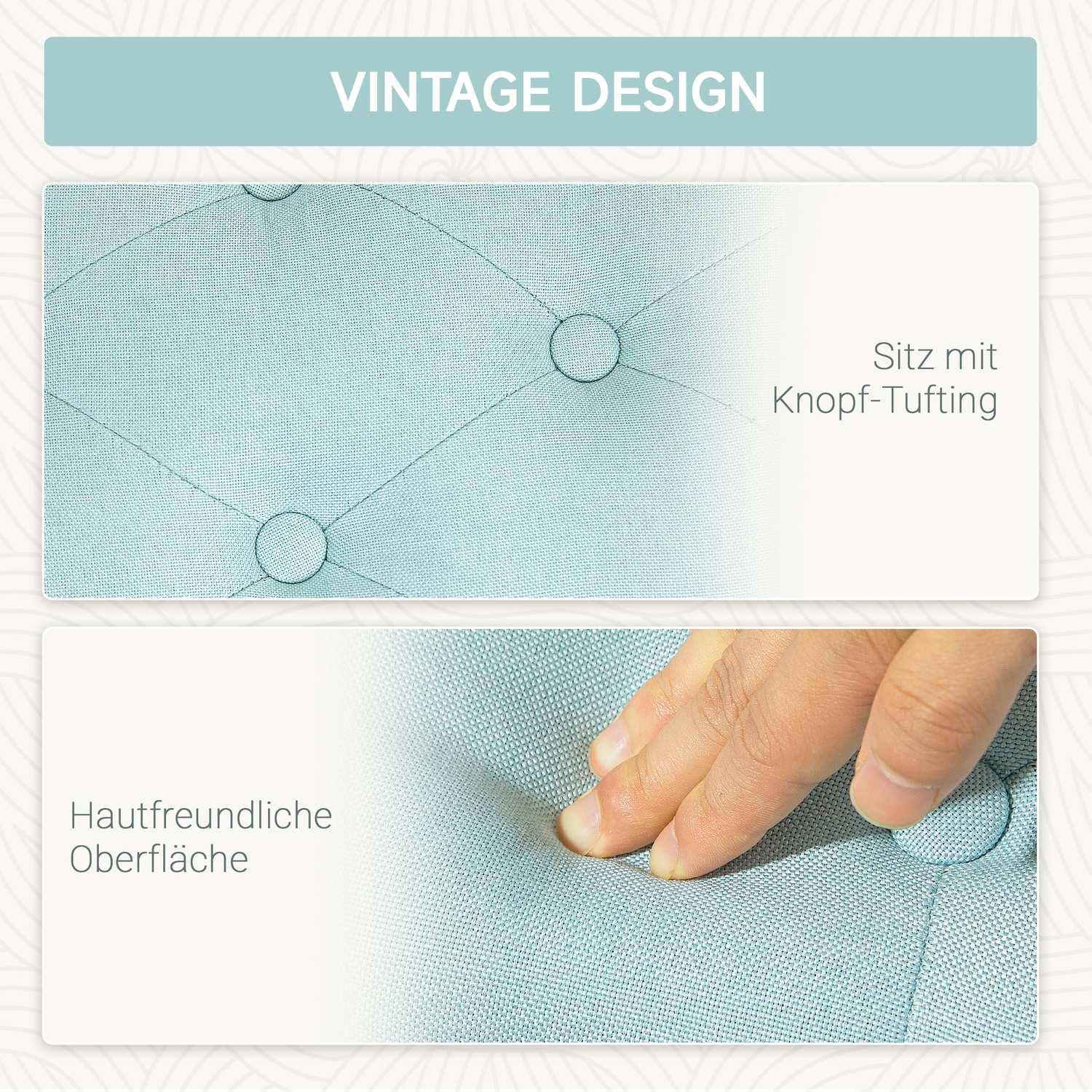 Grön stoppad förvaringsbänk – 100 x 40 x 44 cm