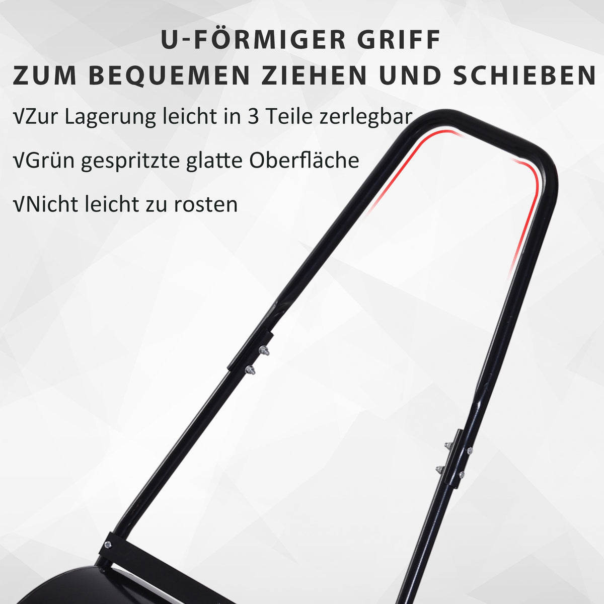 Gressrull 40cm, fyllbar metall – vann/sand, svart