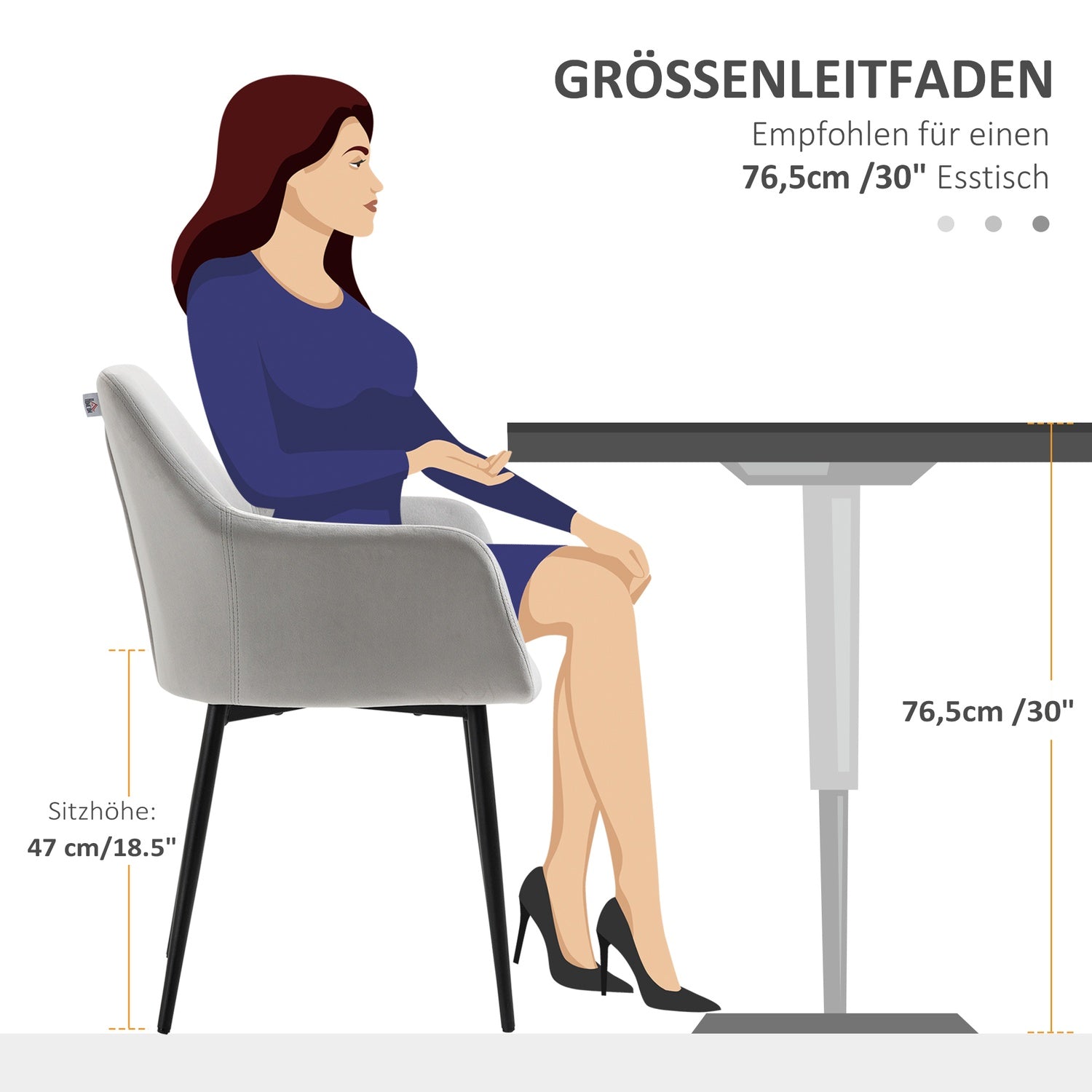 Grå stoppade matstolar, set om 2 – Rottingrygg, linnelook