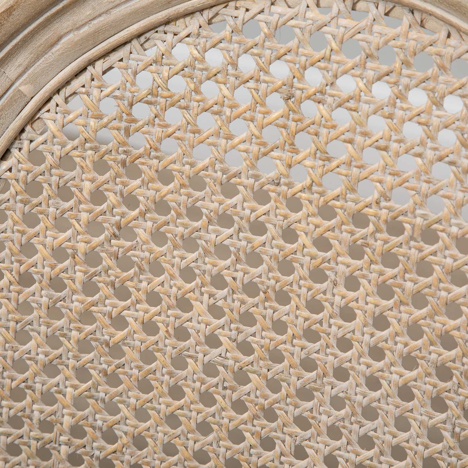 Grå stoppade matstolar, set om 2 – Rottingrygg, linnelook