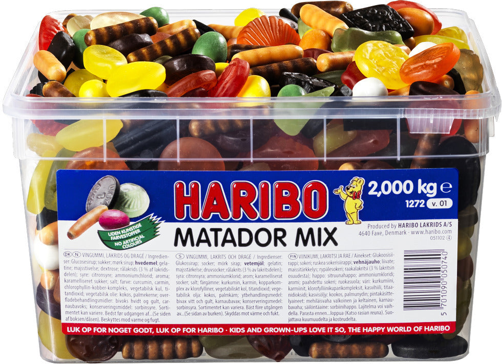 HARIBO Matador Mix - lösgodis, 2,0 kg
