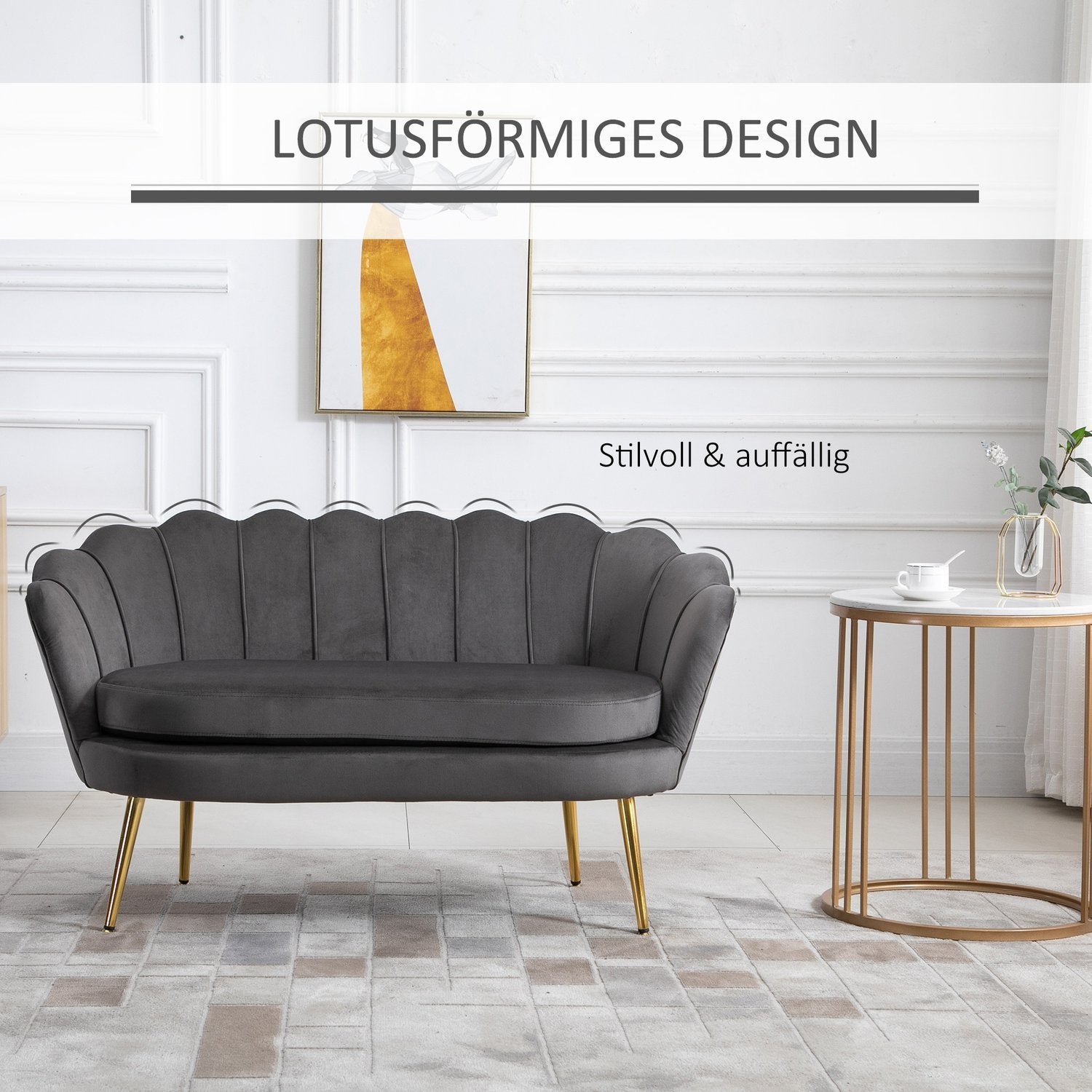 2-Sits Tygsoffa, Tvåsits Loungesoffa Med Mjuka, Generösa Kuddar, Stoppad Soffa, Sittplatser, Stoppade Möbler, Designsoffa, Elegant Sammetspolyester