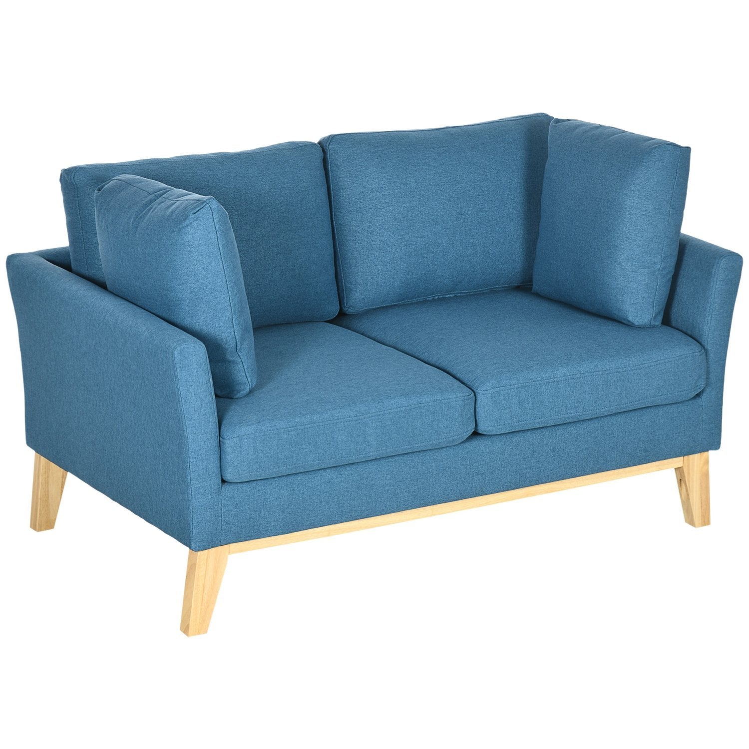 2-seters sofa Dobbel sofa Linlook To-seters pute treben opp til 150 kg blå 137x78x78 cm