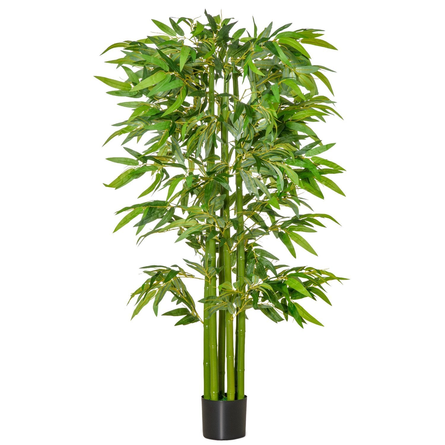 Kunstig bambus stor kunstig plante, 160 cm, for kontor og hjem, i plastpotte, lettstelt