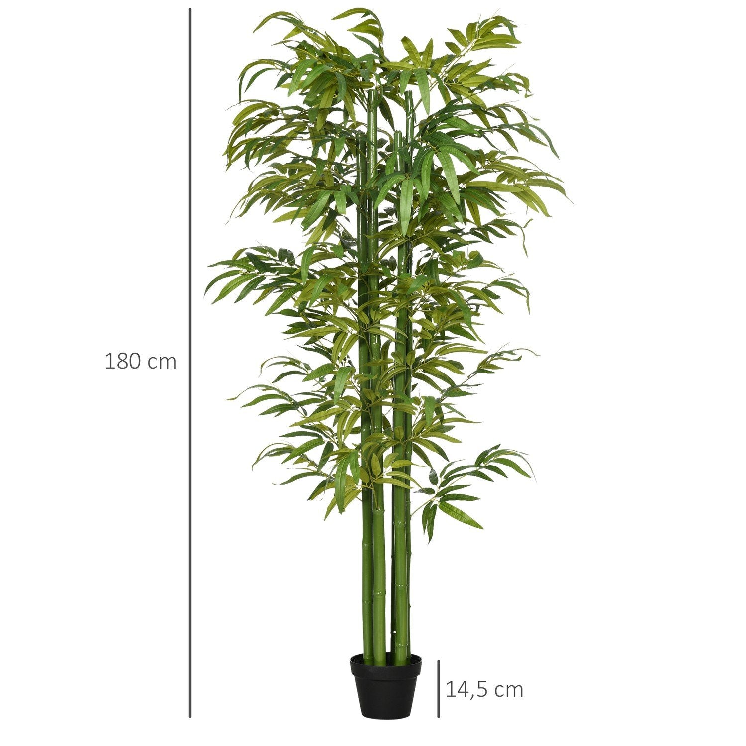 Kunstig plante 180 Cm Kunstig plante Kunstig bambustre med planting Kunstig tregrønn