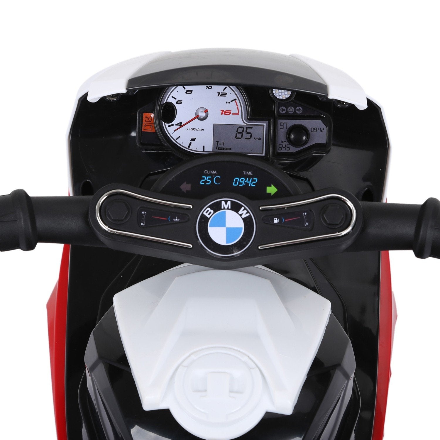 Bmw S1000Rr lisensiert elektrisk trehjulssykkel barnemotorsykkel med batteri, barnekjøretøy, stål, rød, 66X37X44 Cm