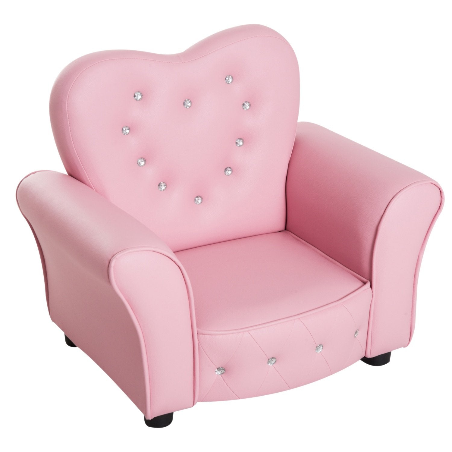 Barnesofa Prinsesse hjerteformet barnestol i rosa, koselig barnesofa, L59Xb41.5Xh49Cm