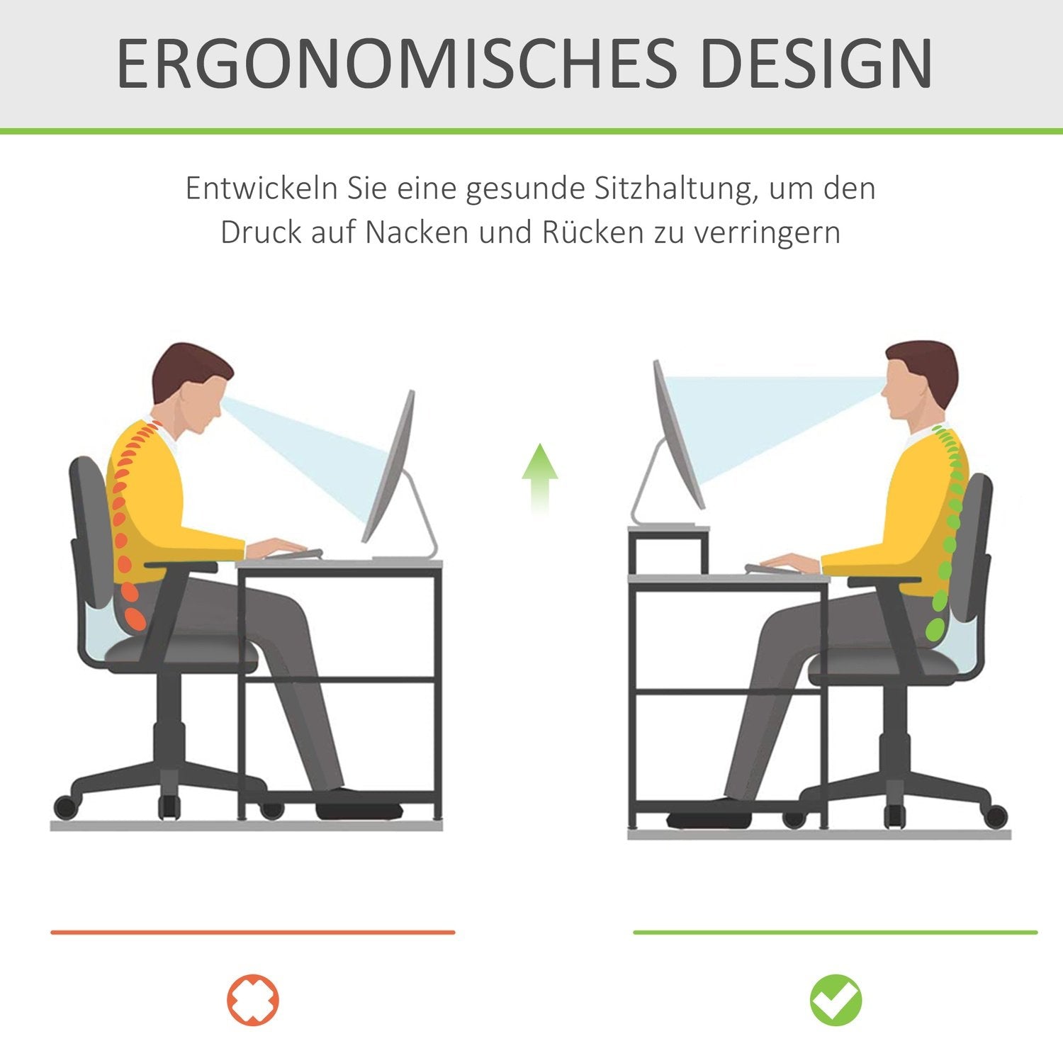 Ergonomisk skjermstativ Akrylskjermstativ for bærbar datamaskin, datamaskin, bærbar datamaskin, gjennomsiktig, 53X19X9Cm