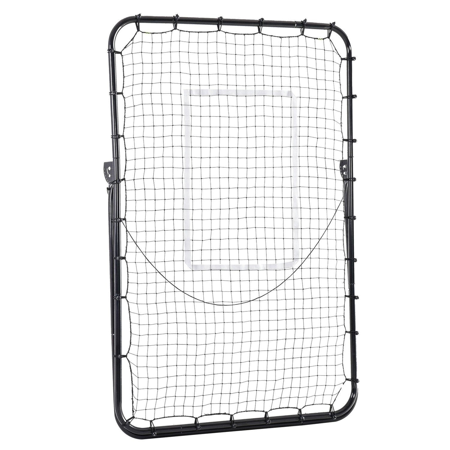 Fotbollsrebounder, Hopfällbart Fotbollsmål, Kickback Rebound Wall Med 4 Justerbara Nivåer, 123 X 73 X 178,5 Cm, Svart