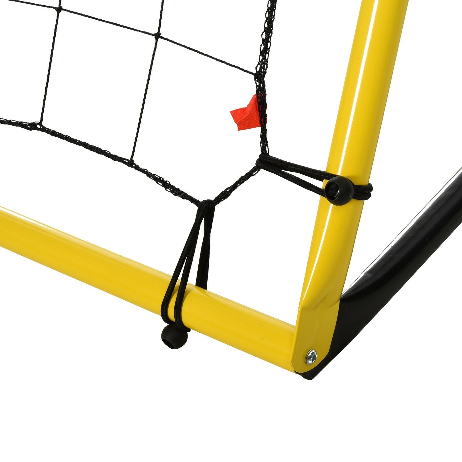 Kickback Football Rebounder Goal Rebound Veggnett for fotball, basketball, baseball, gul+svart, 184X63X123 cm