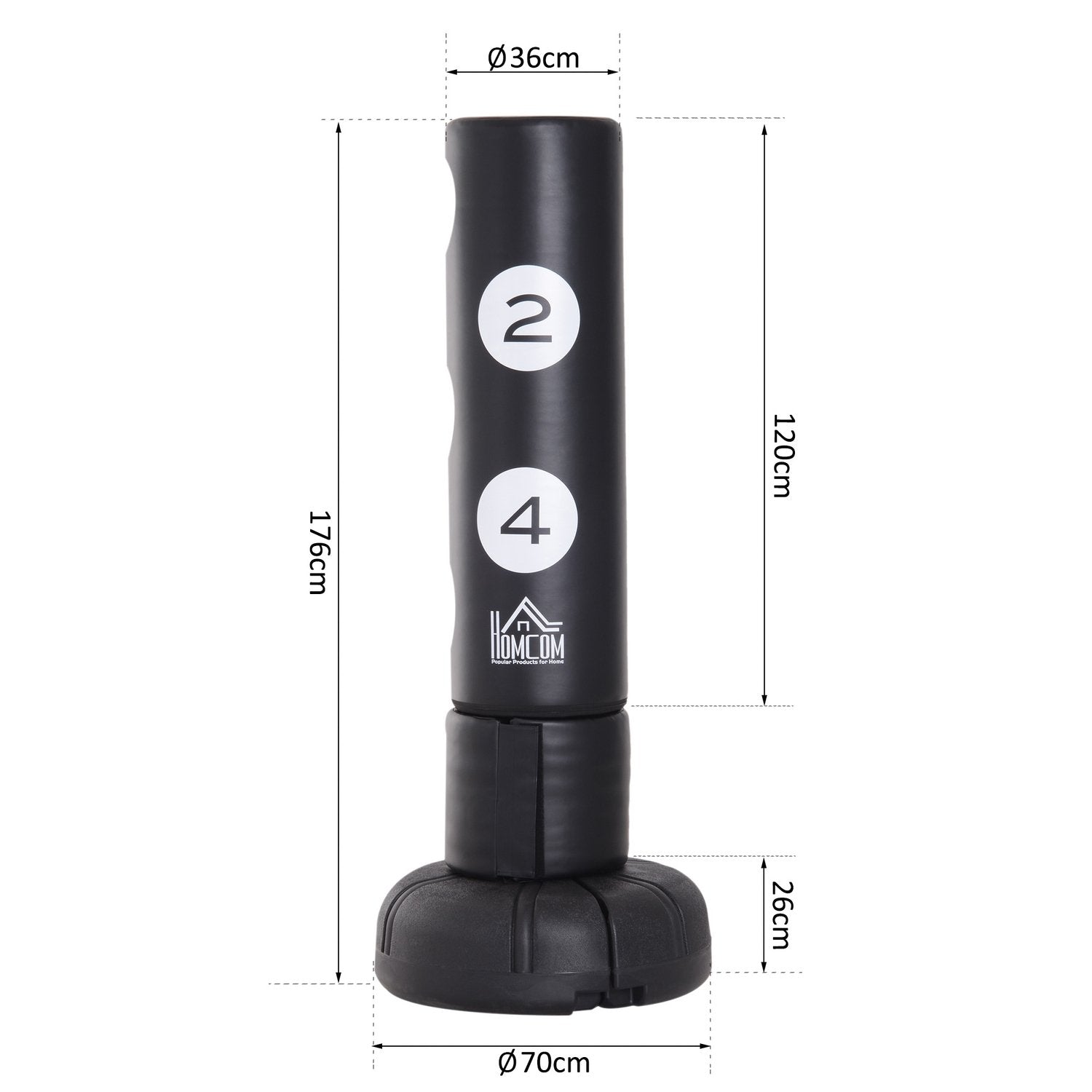 Boxningssäck Stående 176 Cm Vuxen Fristående Heavy Duty Stående Boxningssäck Med Stativ Och Vinyl Pad Boxning Partner Boxning Trainer Svart