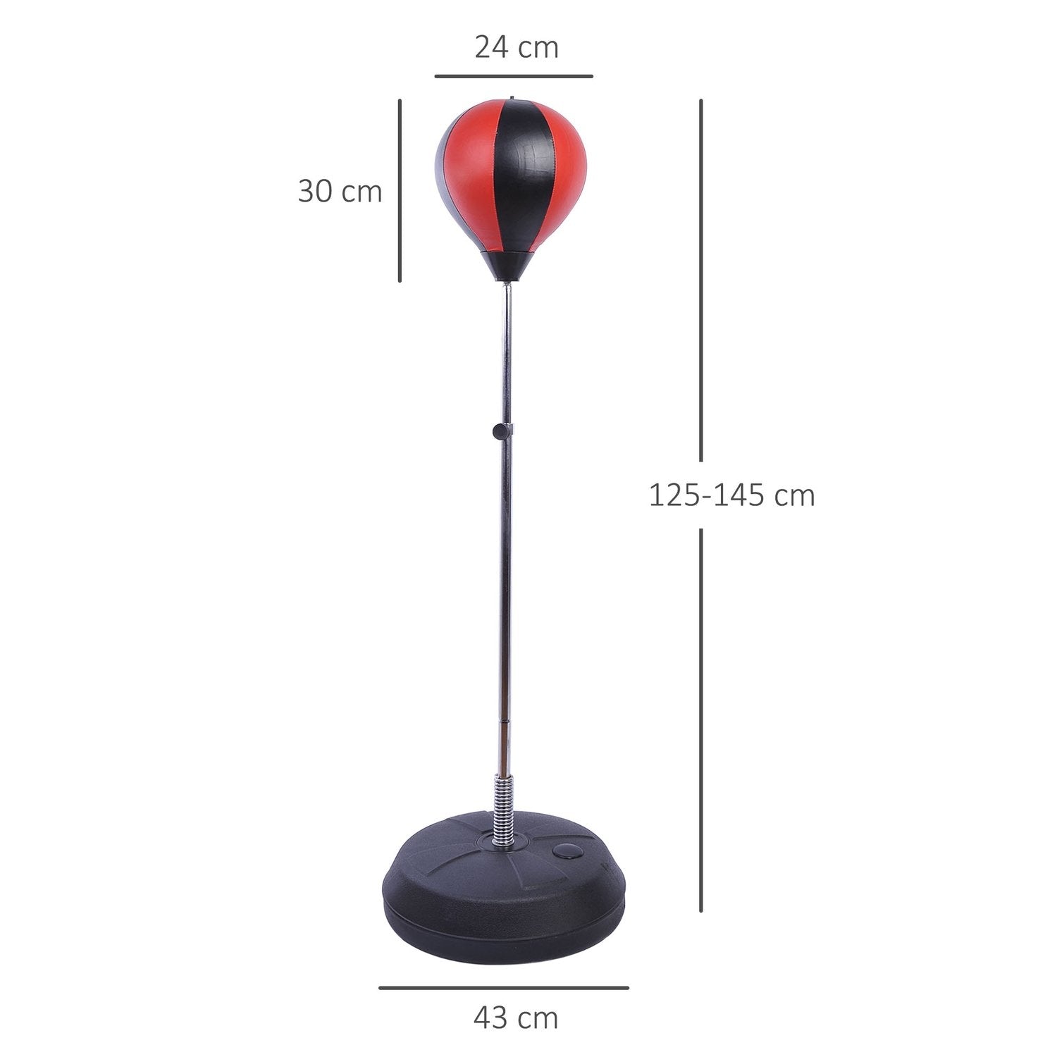 Punching Ball Sett Stand Box Høydejusterbar 125-145 Cm Hansker Pump Profesjonell og nybegynner