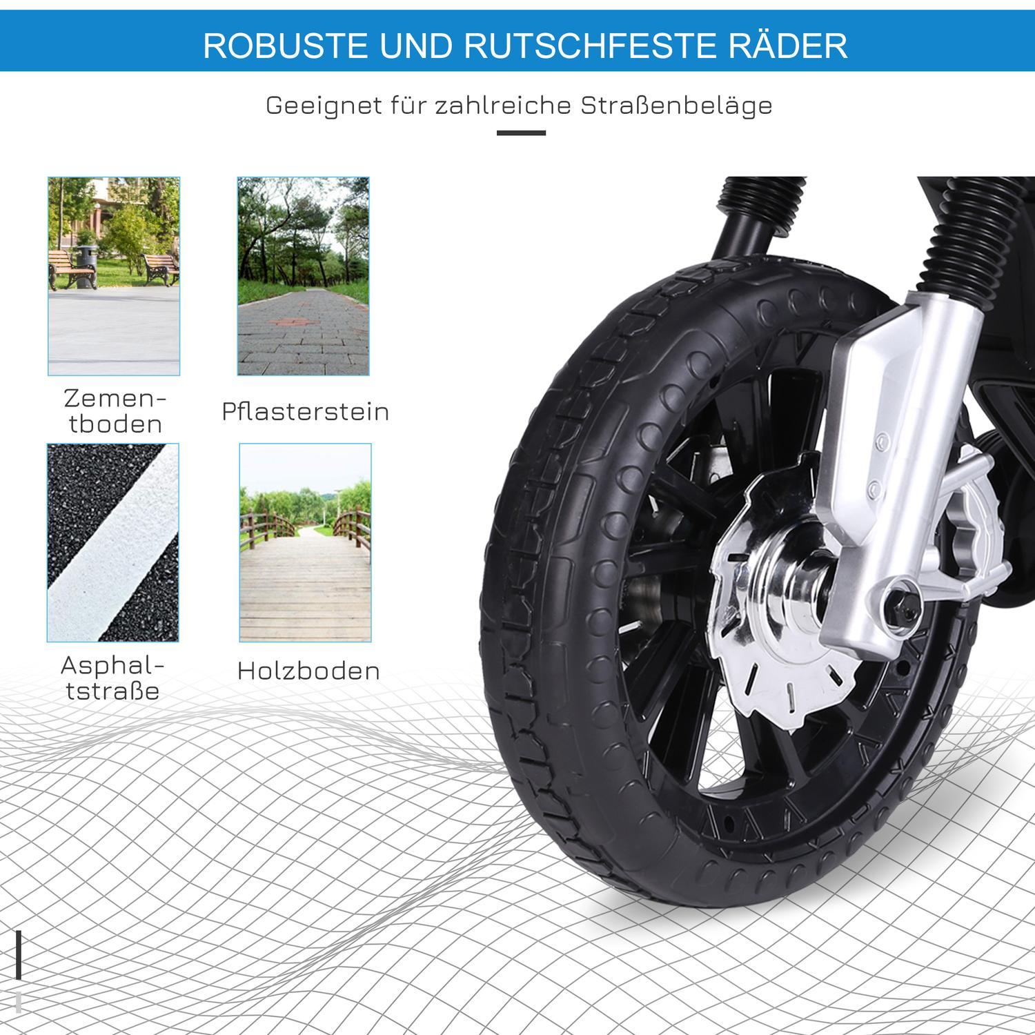 Barnemotorsykkel Barnemotorsykkel For Barn 3-6 år Lett Musikk Mp3 Elbil Med Treningshjul Maks 3 Km/H Metall + Plast