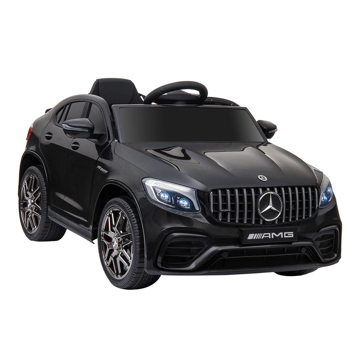 Barnekjøretøy Mercedes-Benz Amg Gla45 lisensiert elbil med fjernkontroll 2 x 35W motorer Mp3 sikkerhetsbelte 37-60 måneder svart