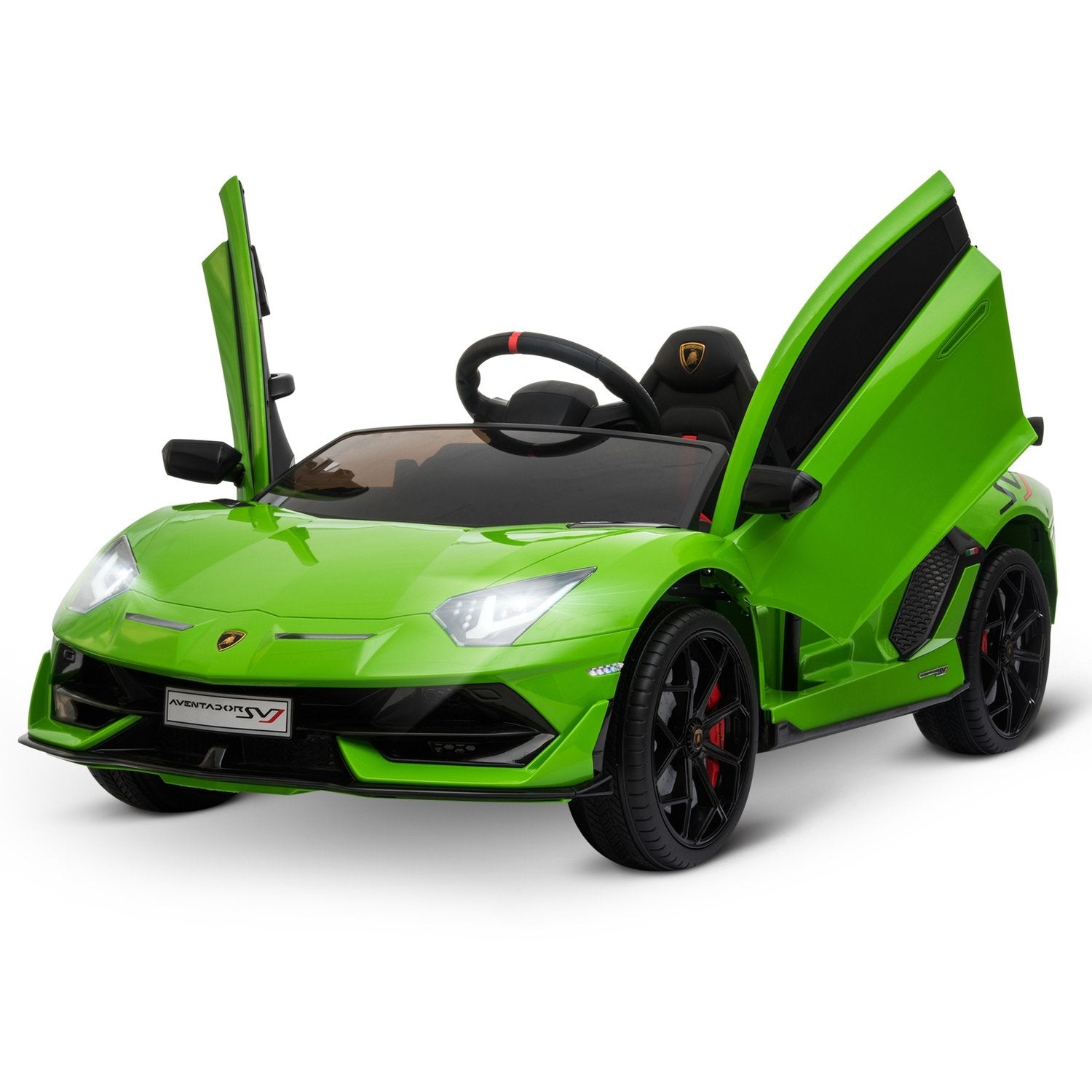 Elektrisk Lamborghini barnebil, 3-8 år, med fjernkontroll, 2 x 550 motorer, mp3/usb, lys og musikk