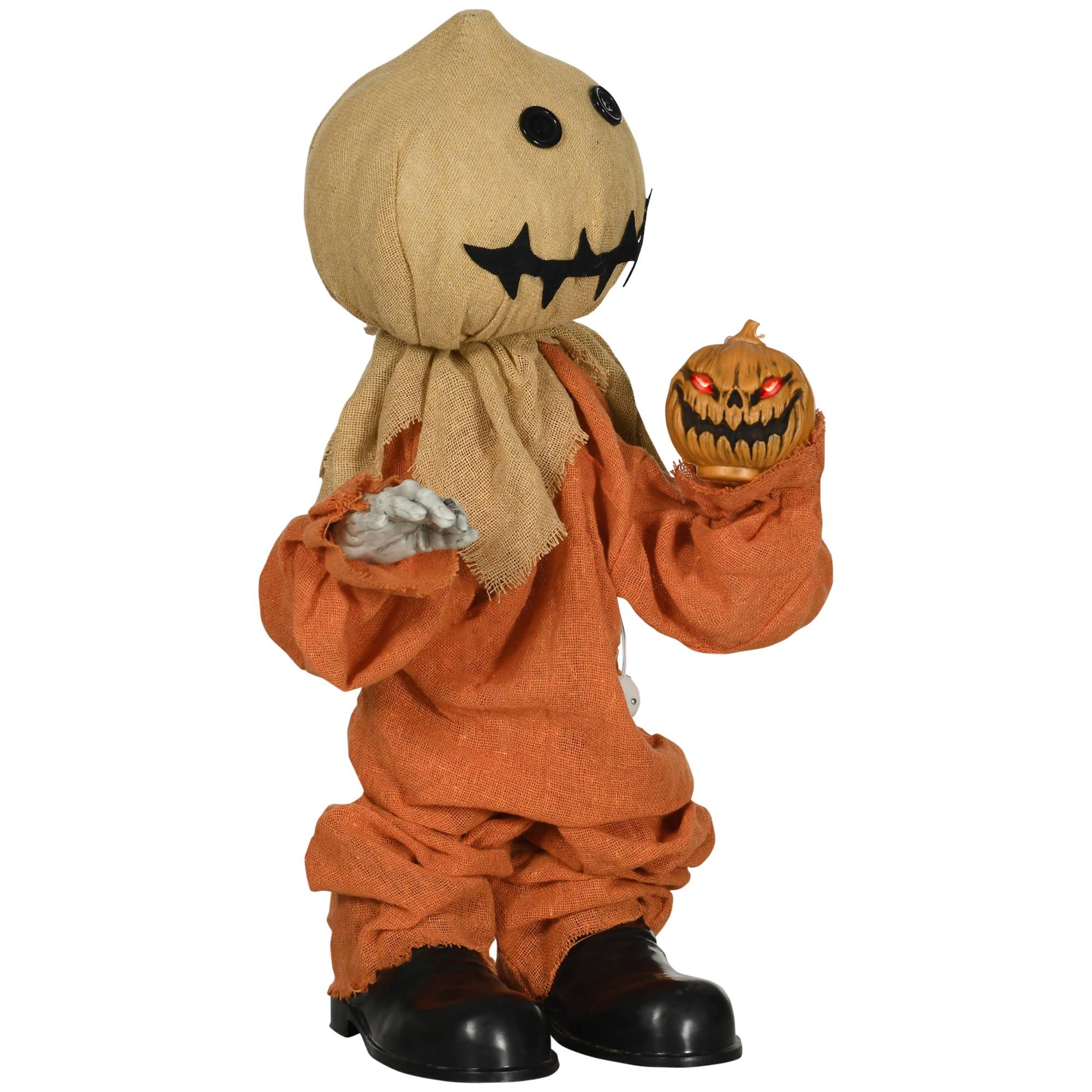 Halloween Fågelskrämma Dekoration, Ljud- och Beröringsaktiverad, 77 cm
