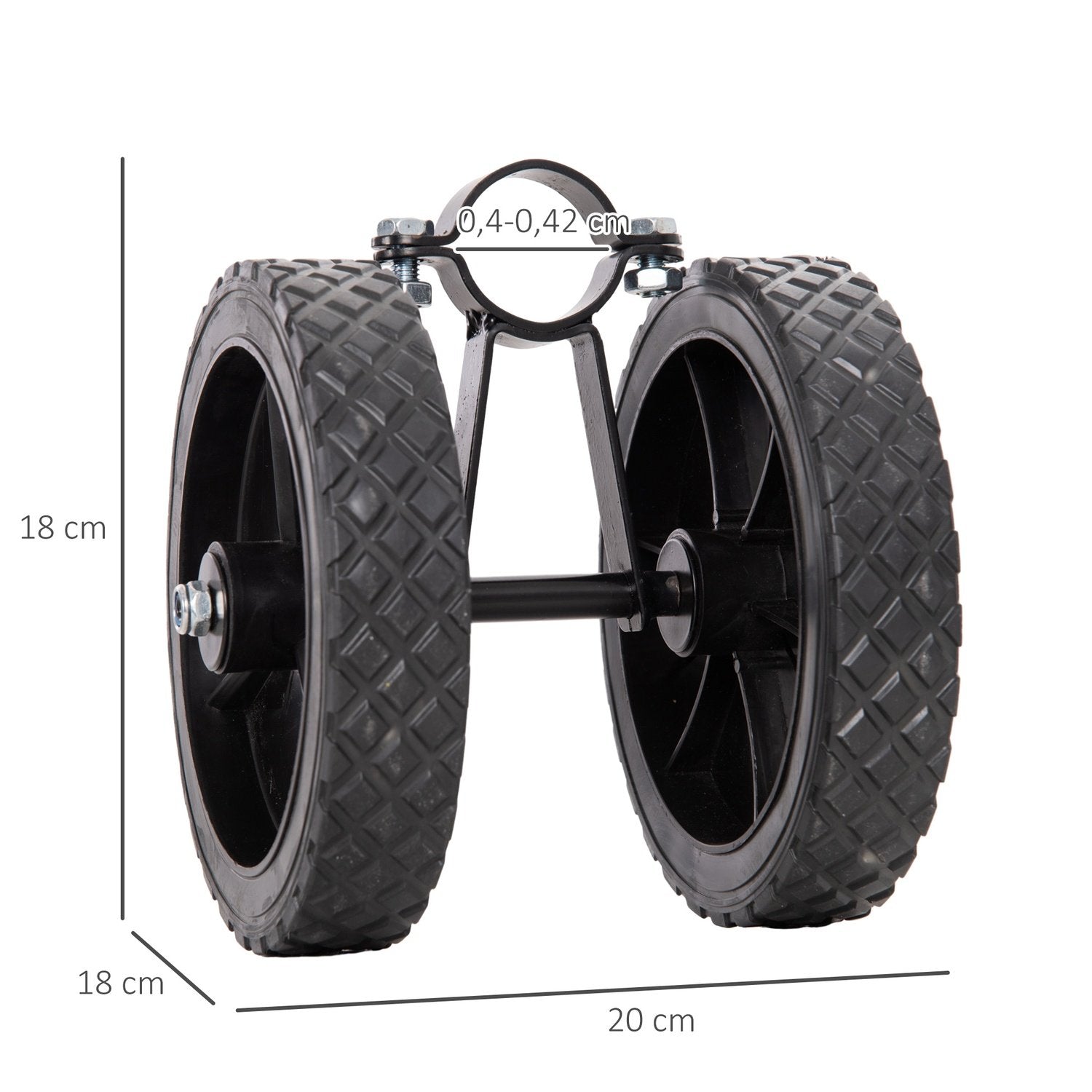 Hengekøyehjulsett Værbestandig bærbart universalhengekøyestativhjul 20 X 18 X 18 Cm Svart