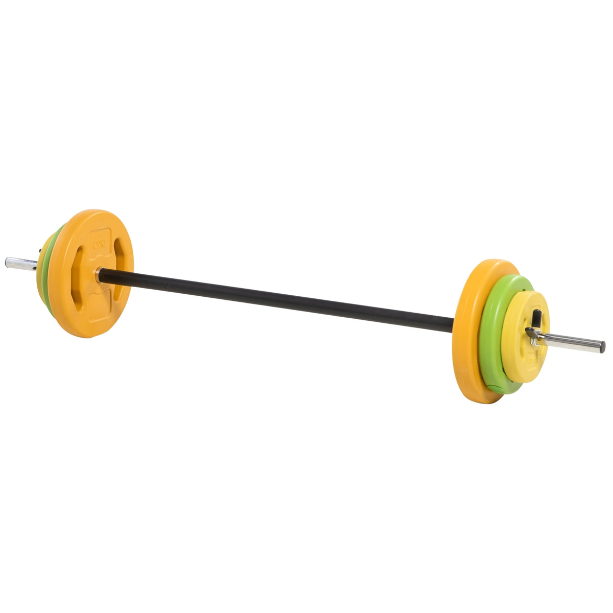 Hantelset 20 kg hantelset i gjutjärn med kopplingsrör, halkfritt handtag, flerfärgad