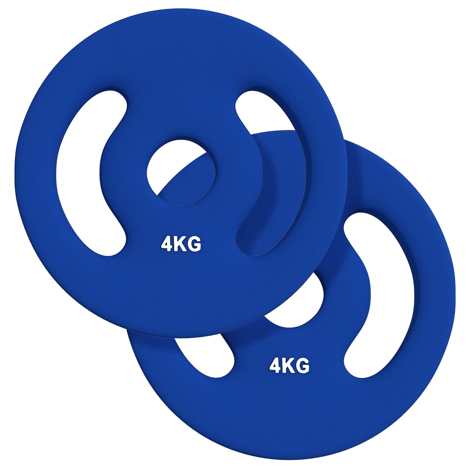 Hantelviktssats, 2 x 4 kg, blå, passar 30 mm stång