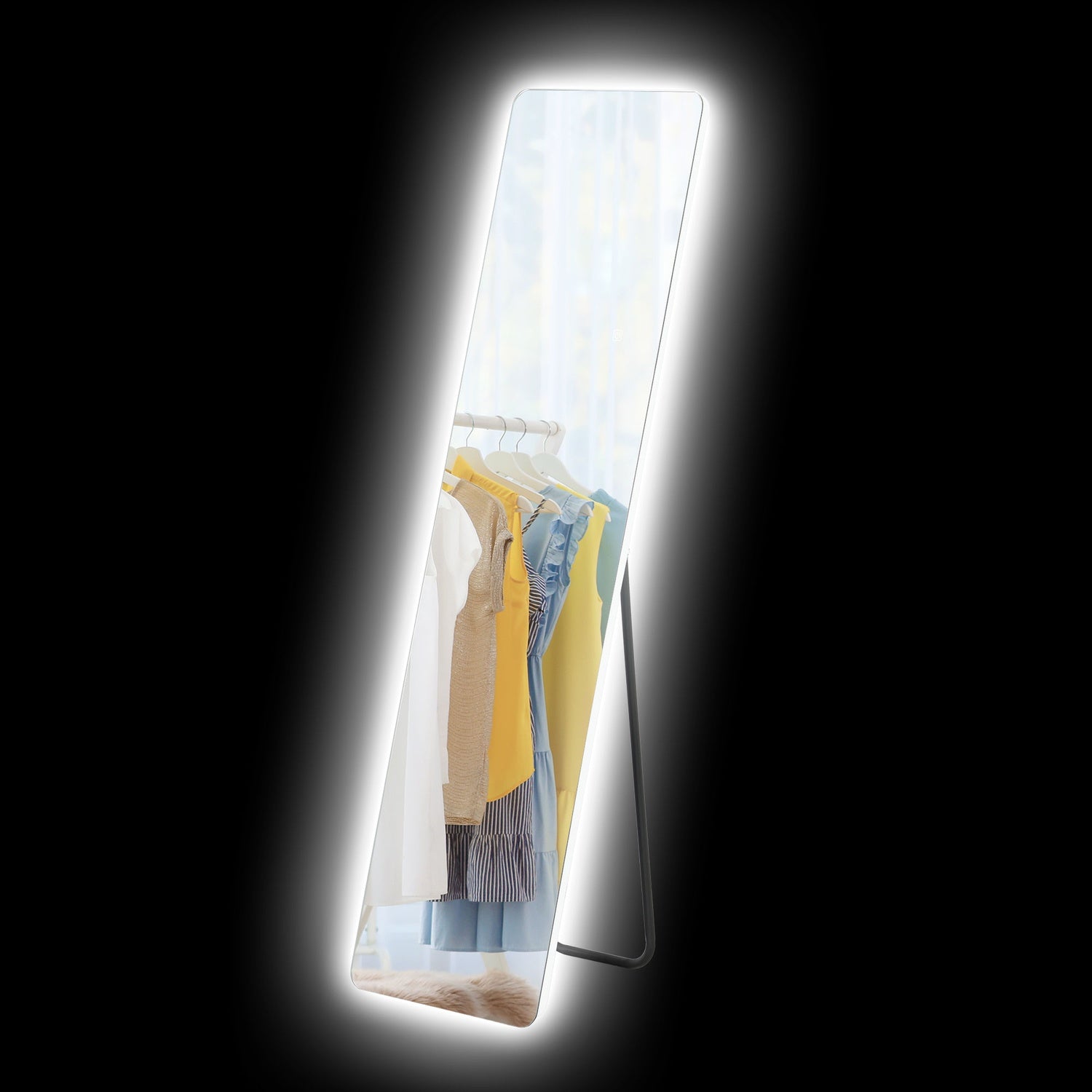 Hellängdsspegel med LED-belysning, Touch Switch, 150x40 cm