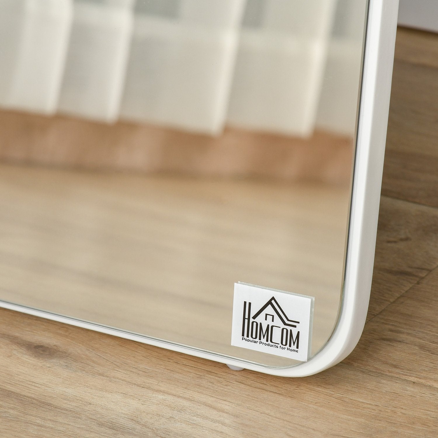 Hellängds stående spegel, hopfällbar ram, väggmonterbar