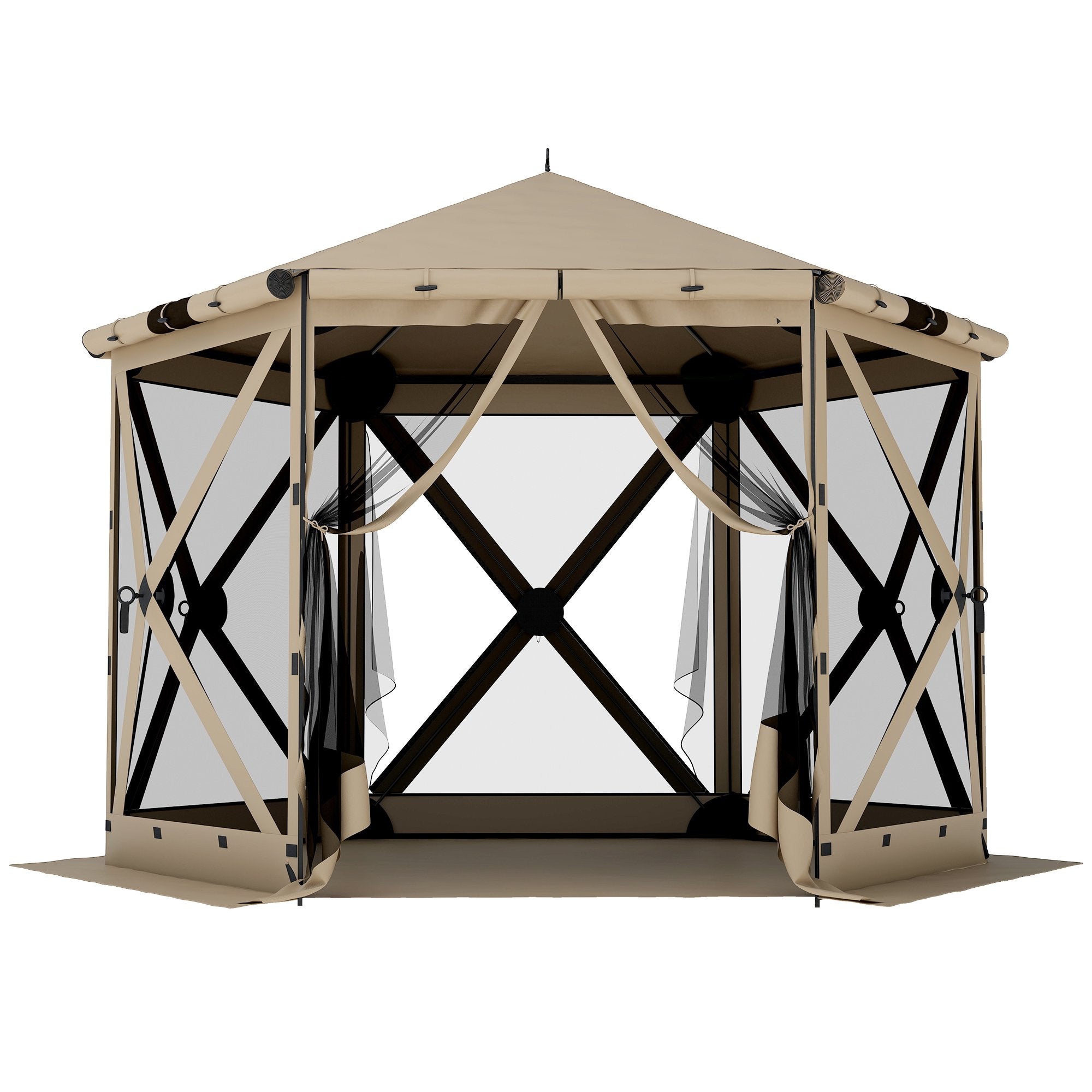 Hexagon Paviljongtält, 3x2,6m, Vattentätt, UV-resistent