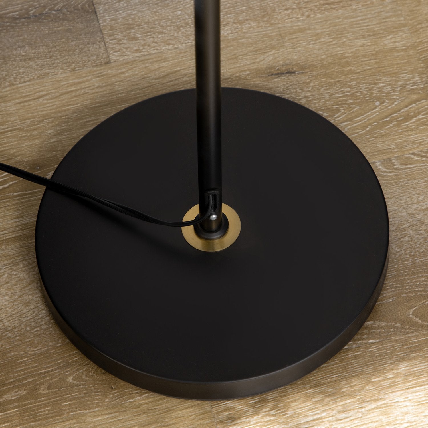 Höjdjusterbar svart båggolvlampa, E27 Sockel, 40W