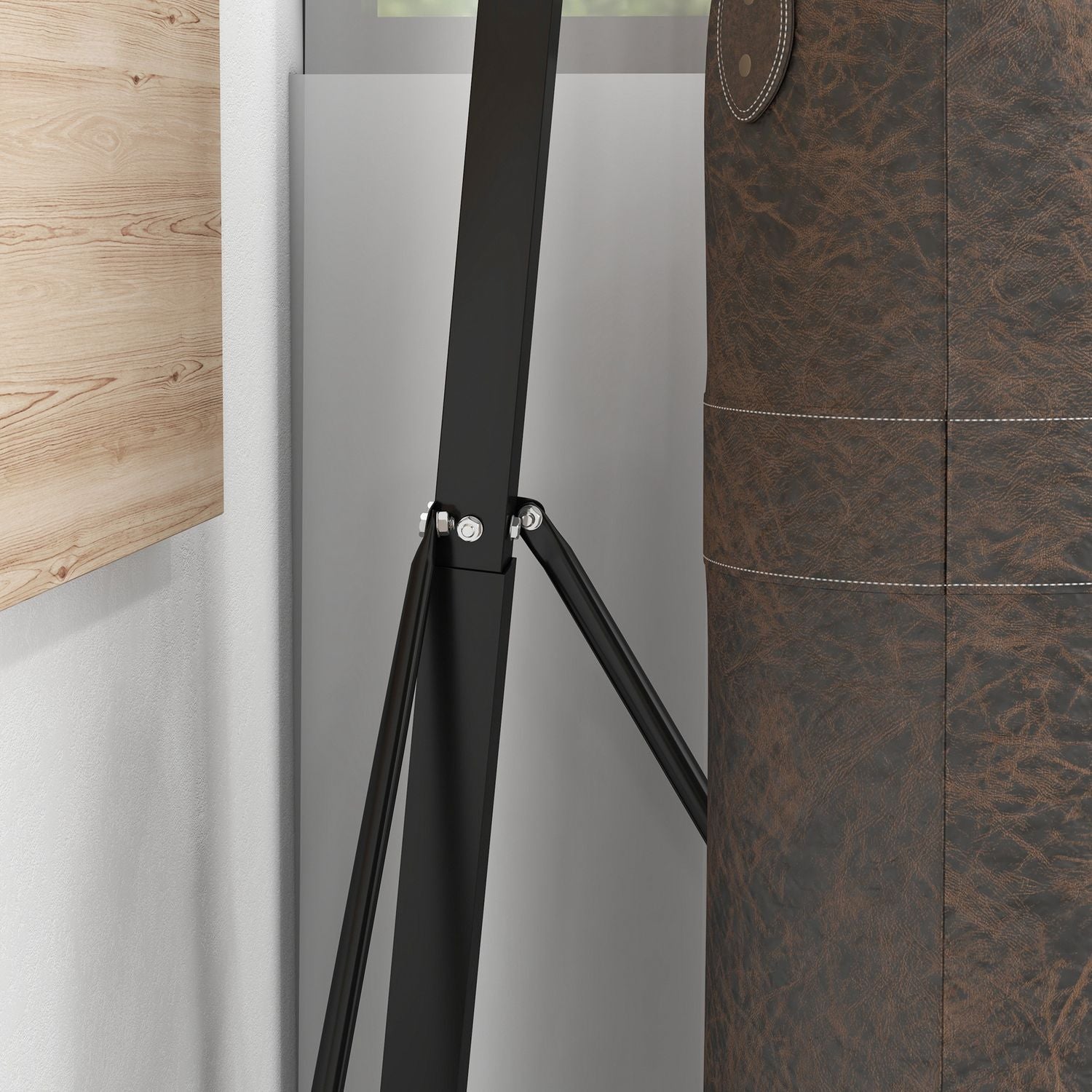 Höjdjusterbart fristående boxställ, stål