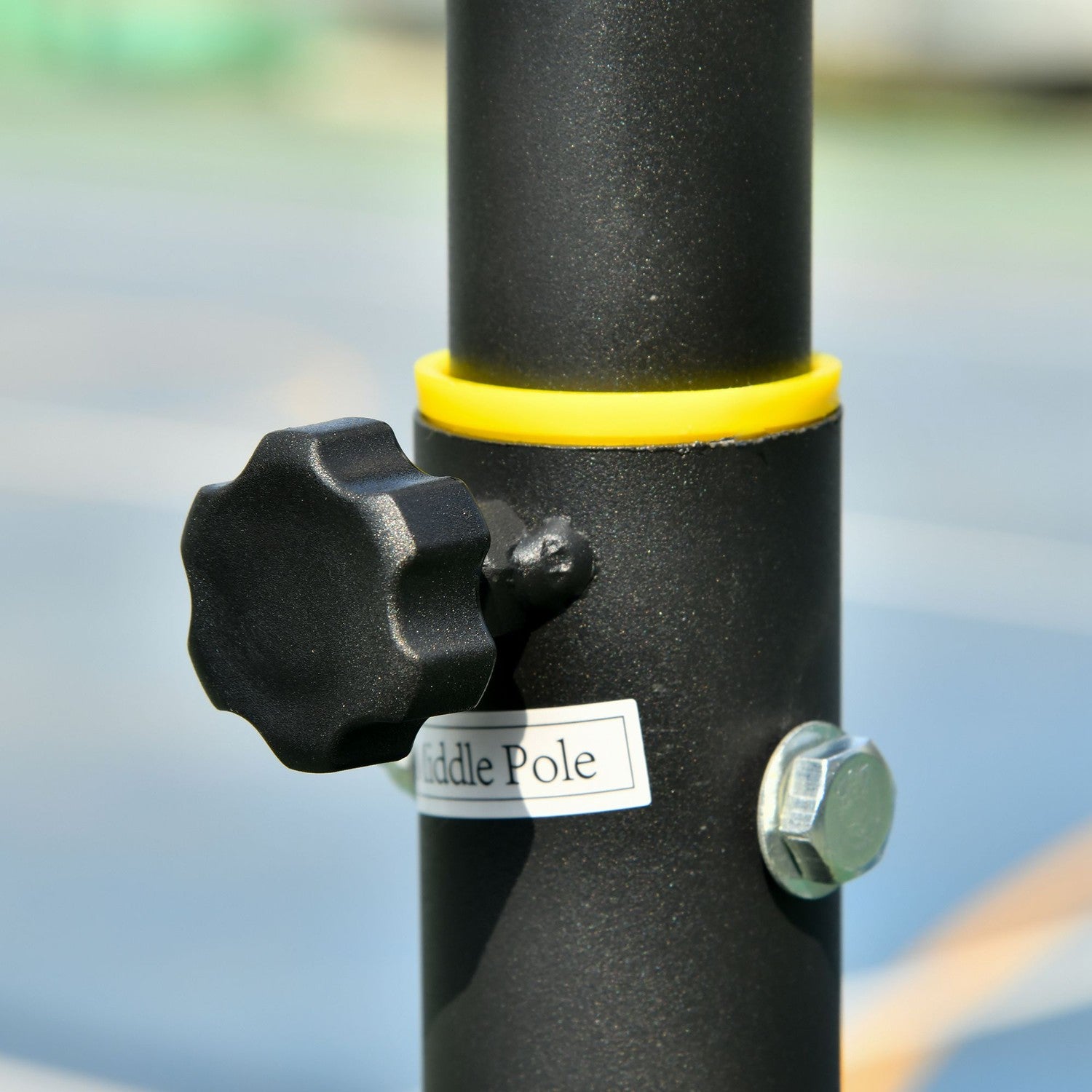 Höjdjusterbar utomhusbasketbåge med hjul, svart