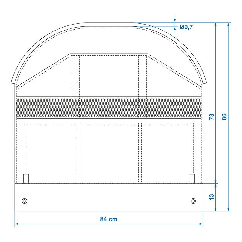 Hjulklaffsorganisator 9 fickor 84 x 86 cm + 7 mm kador för husvagn/husbil
