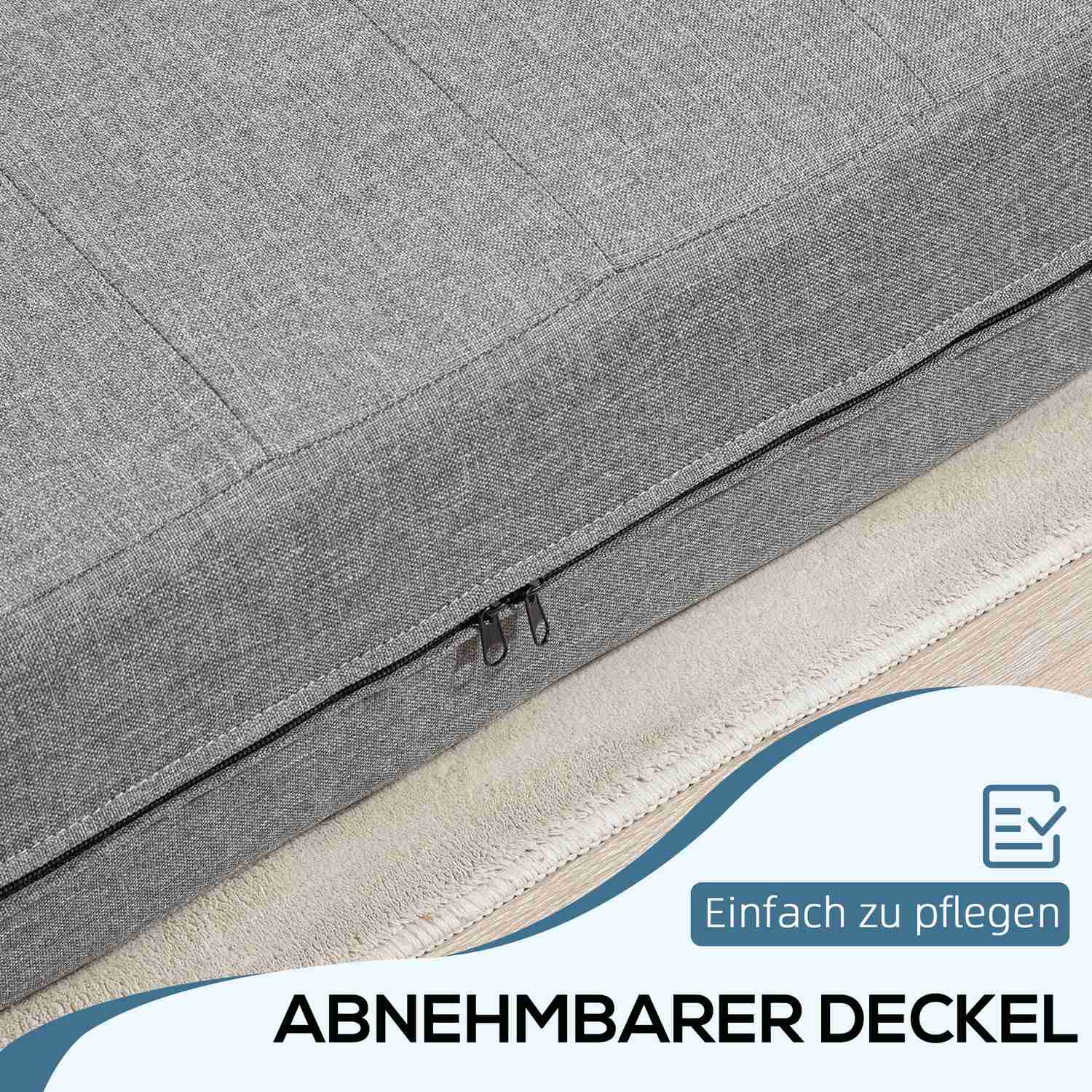 Hopfällbar 2-i-1 bäddsoffa, Linne Leta efter vardagsrum