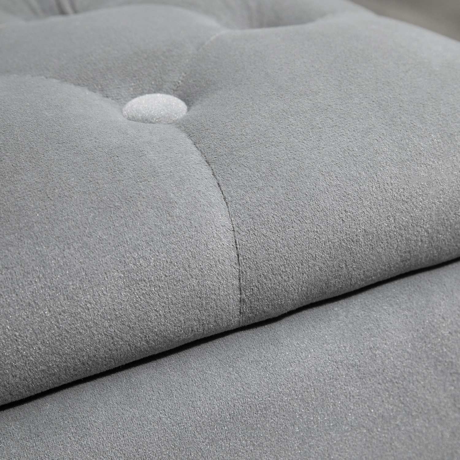 Hopfällbar förvaringsbänk med 2 pallar, stoppad sits