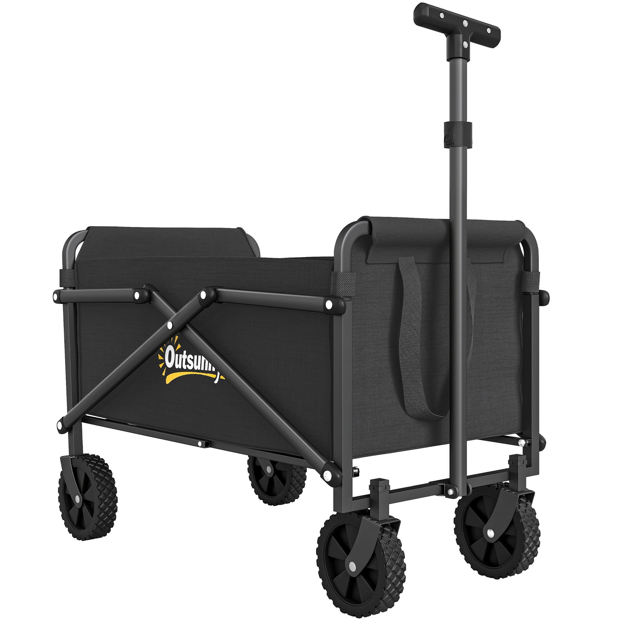 Hopfällbar handlekärra med justerbart handtag, 60 kg kapacitet