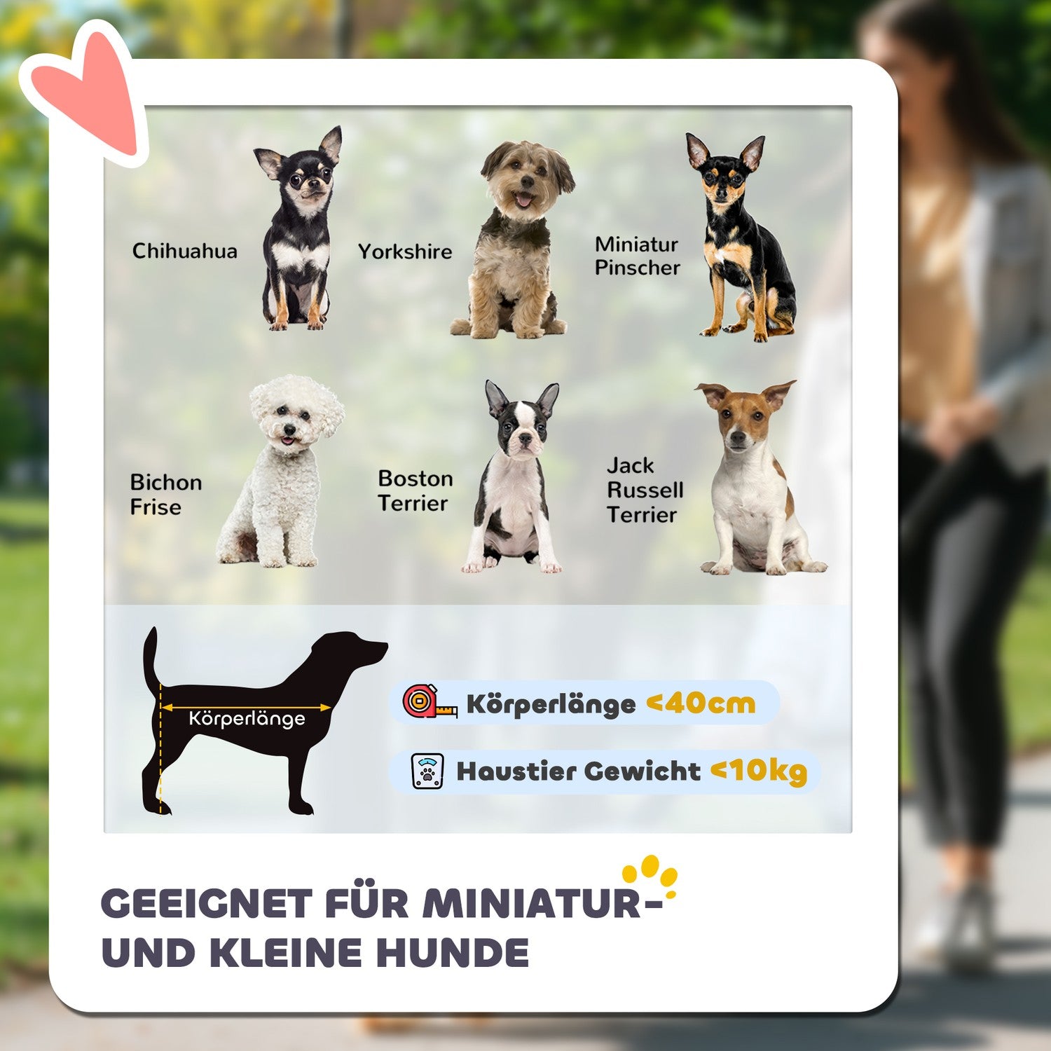 Hopfällbar husdjursvagn – Avtagbar väska, 4-hjulsbromsar