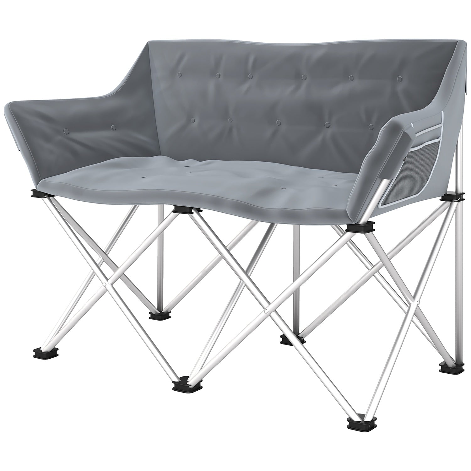 Fällbar 2-sits campingstol med armstöd, kapacitet 240 kg