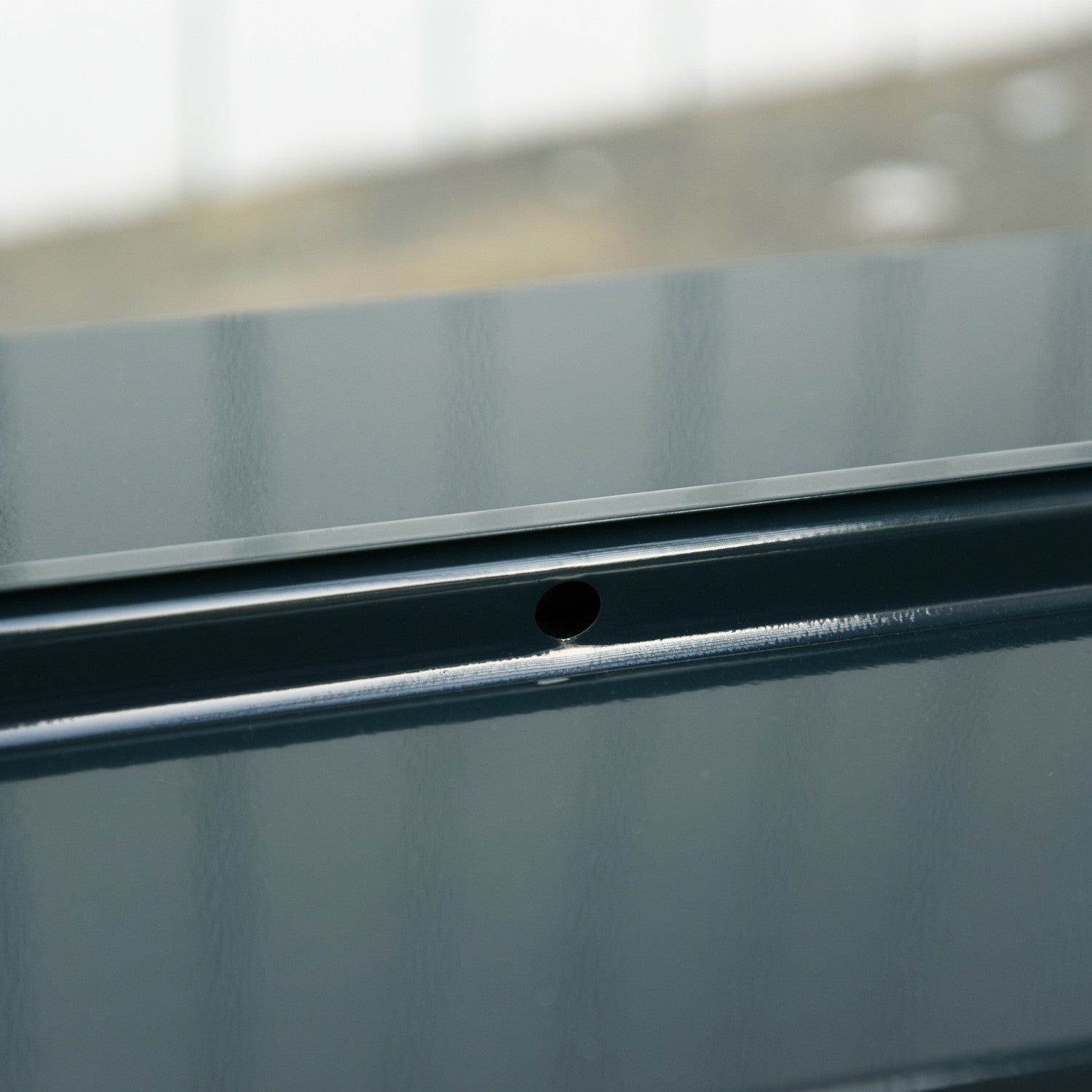 Hopfällbar verktygslåda i stål, 5 fack, mörkgrön, 57x21x41 cm