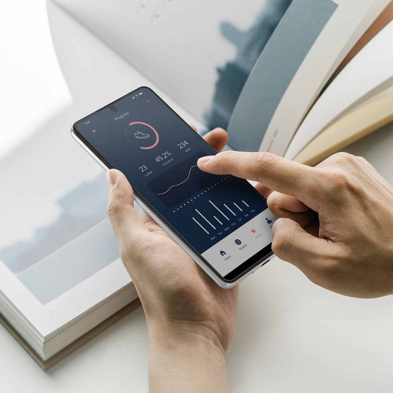 Härdat glas för Galaxy A73 5G Invisible Defender ID Glas 2,5D 0,33 mm