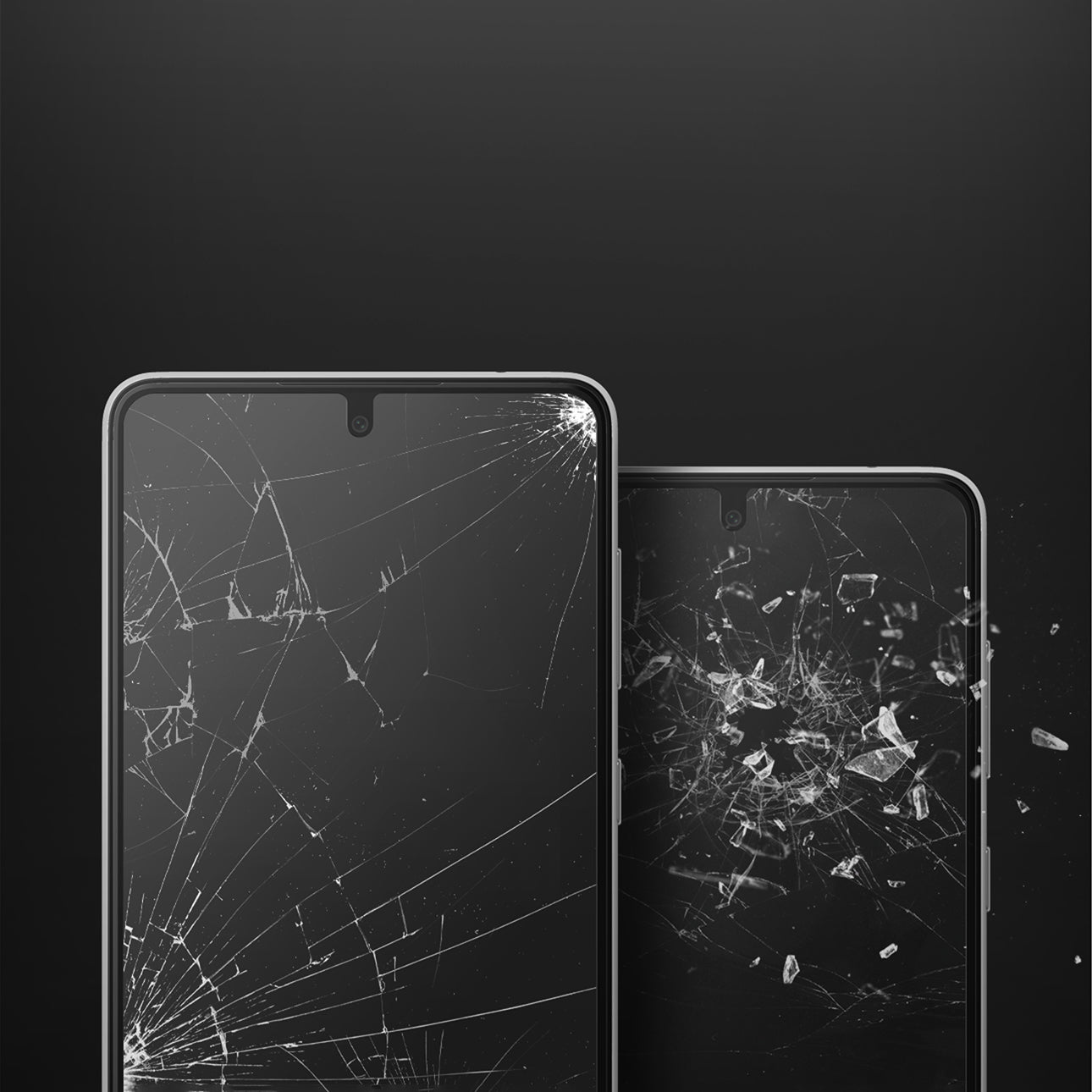 Härdat glas för Galaxy A73 5G Invisible Defender ID Glas 2,5D 0,33 mm