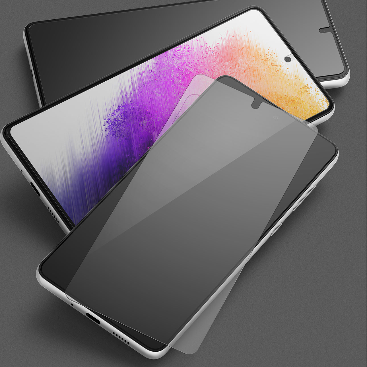 Härdat glas för Galaxy A73 5G Invisible Defender ID Glas 2,5D 0,33 mm