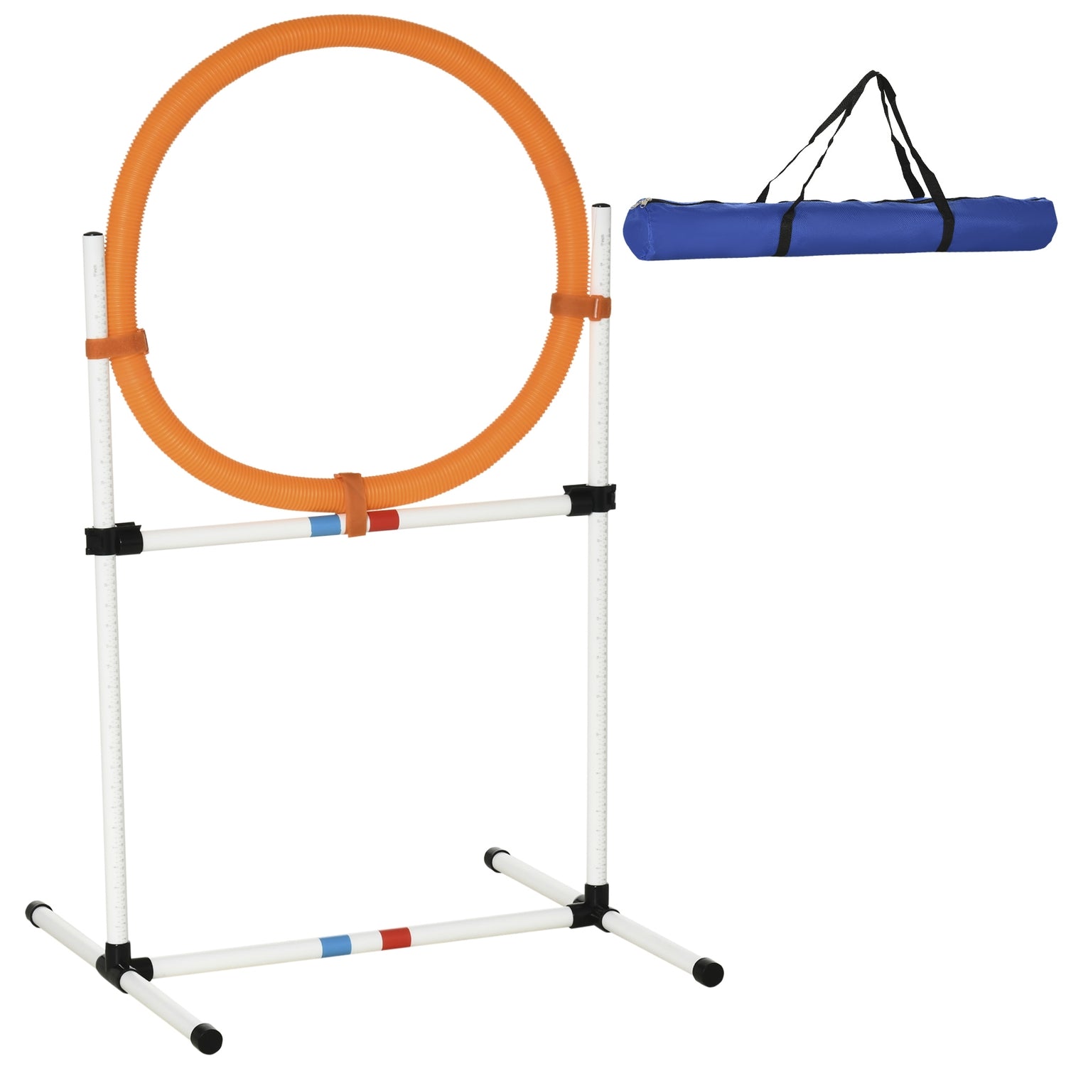Hund Agility Training Hoppa Ring, Portabel, Vit/Orange