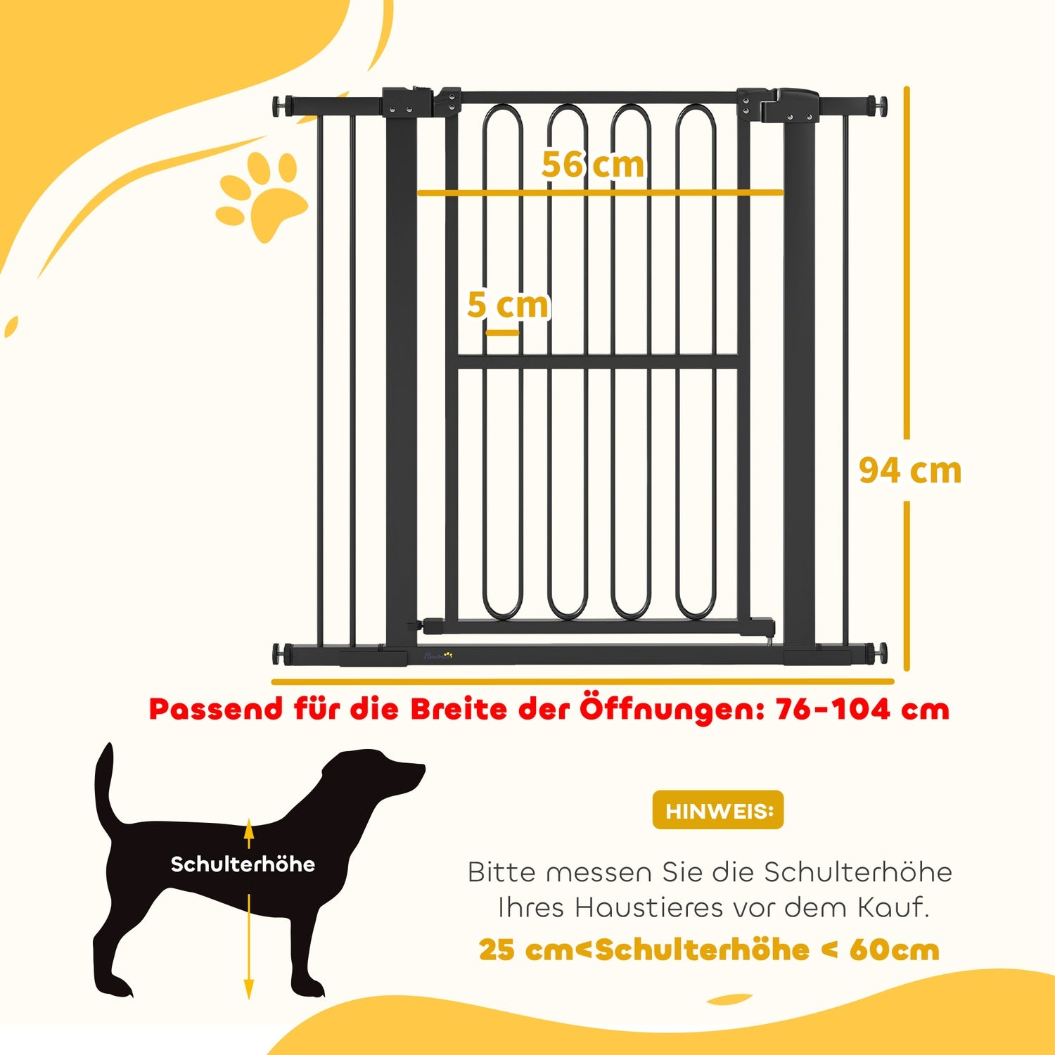 Hundgrind, 76-104 cm, borrfri trappgrind