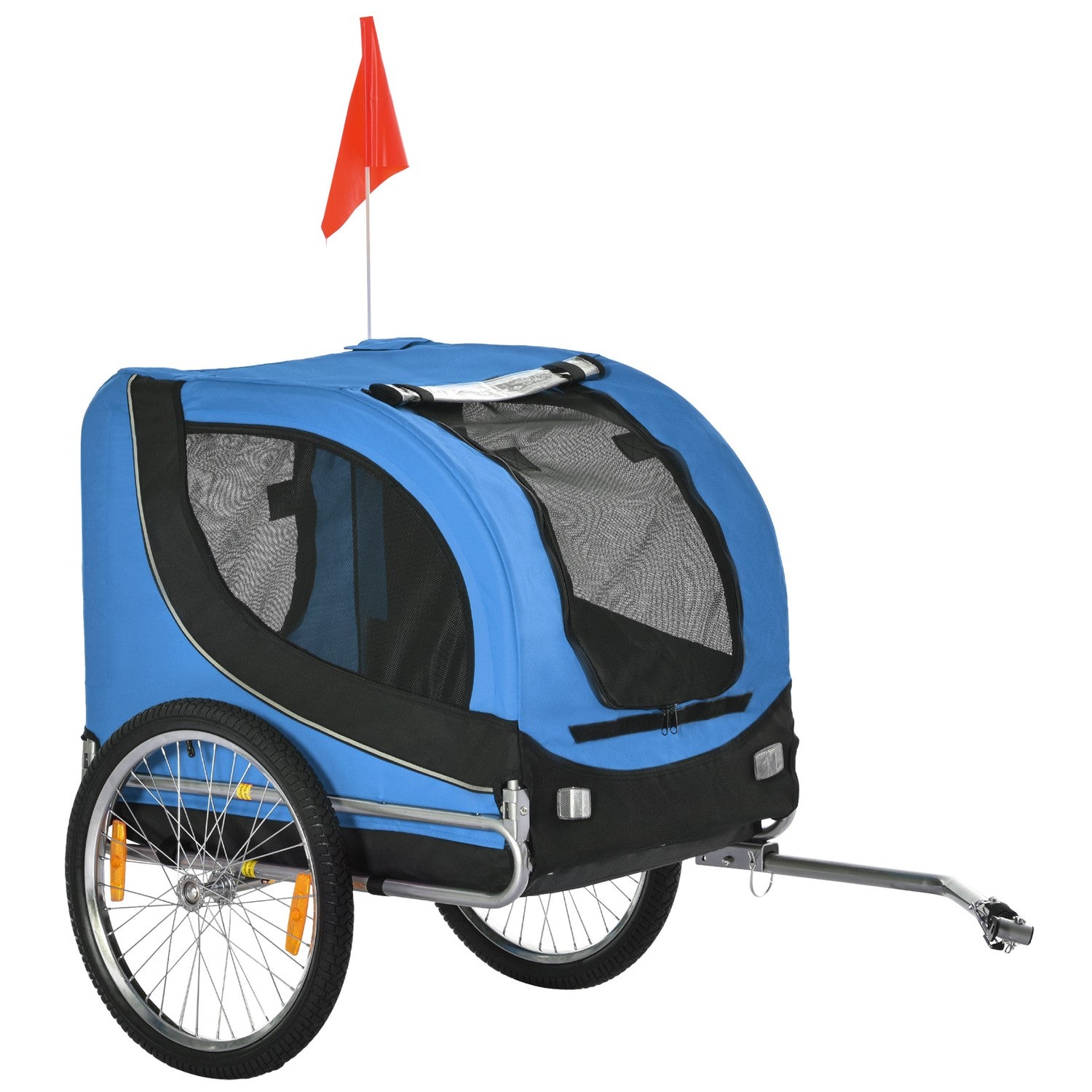 Hundcykelvagn, Blå/Svart, 130x73x90cm Transporter