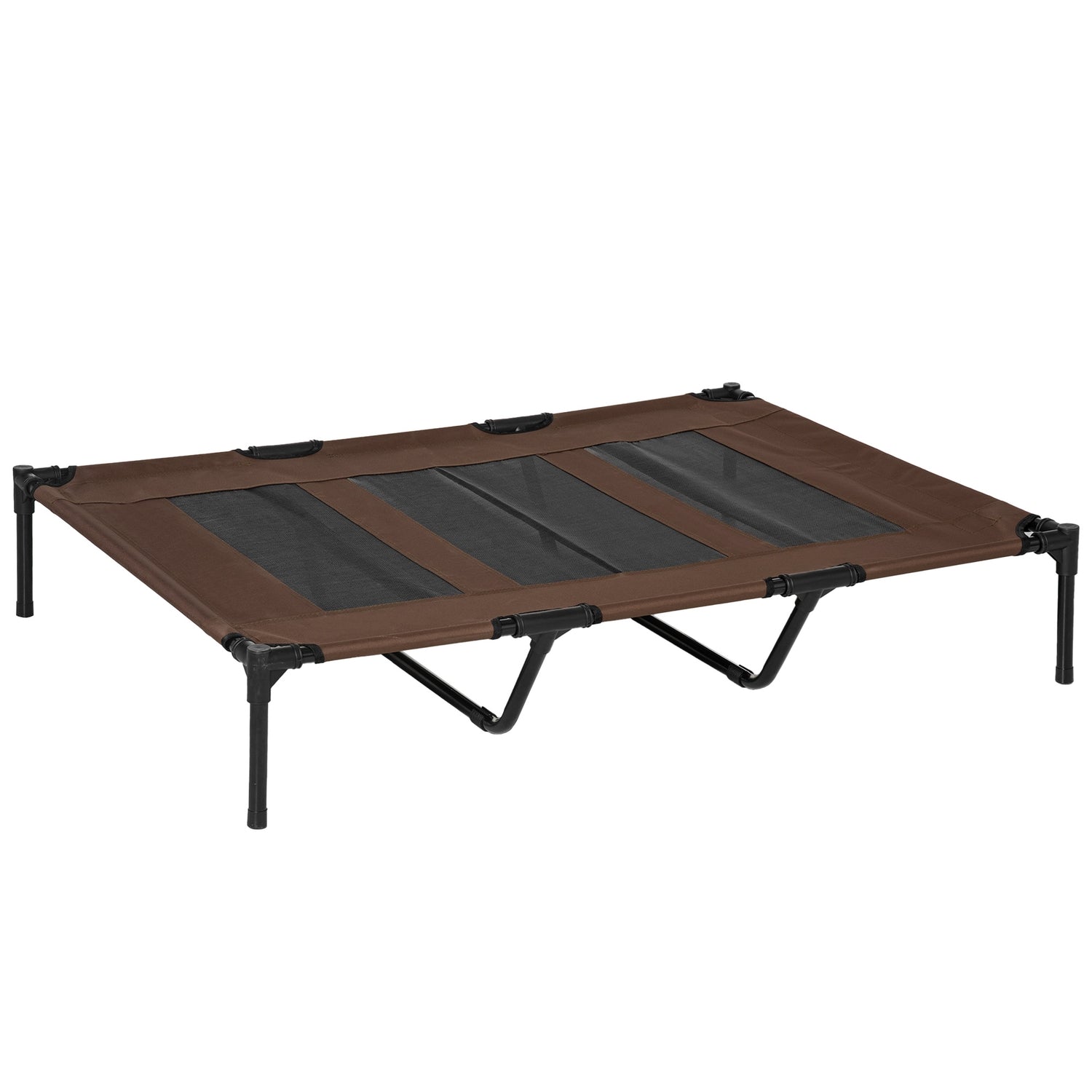 Utomhussäng för husdjur – slitstark metall, Oxford-tyg, 122x92x23 cm