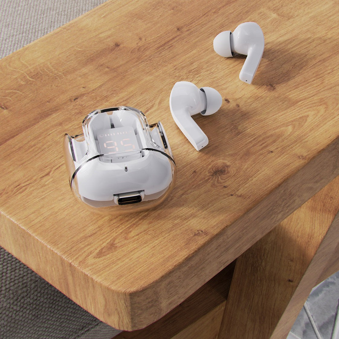 In-ear TWS Bluetooth trådlösa hörlurar, grå